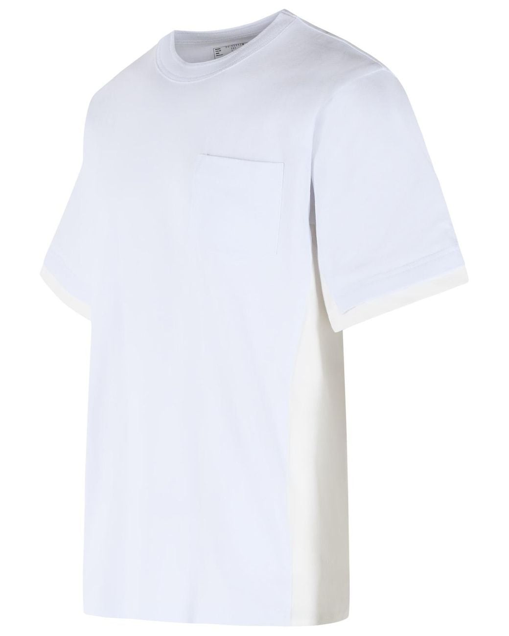 Sacai White Cotton T-Shirt for men