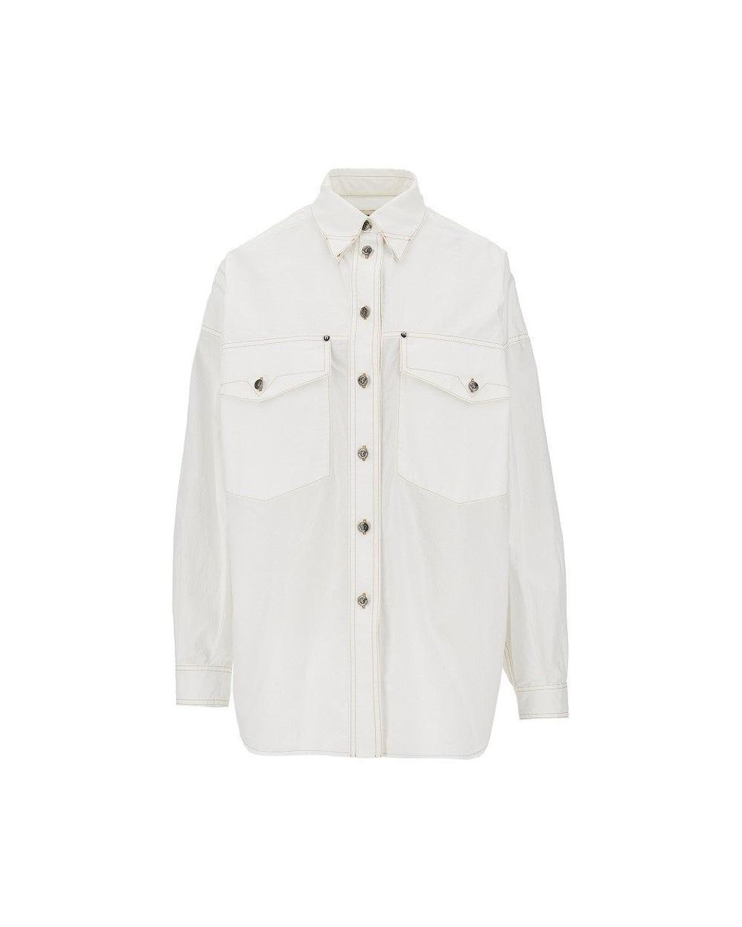 Versace White Cotton Poplin Shirt