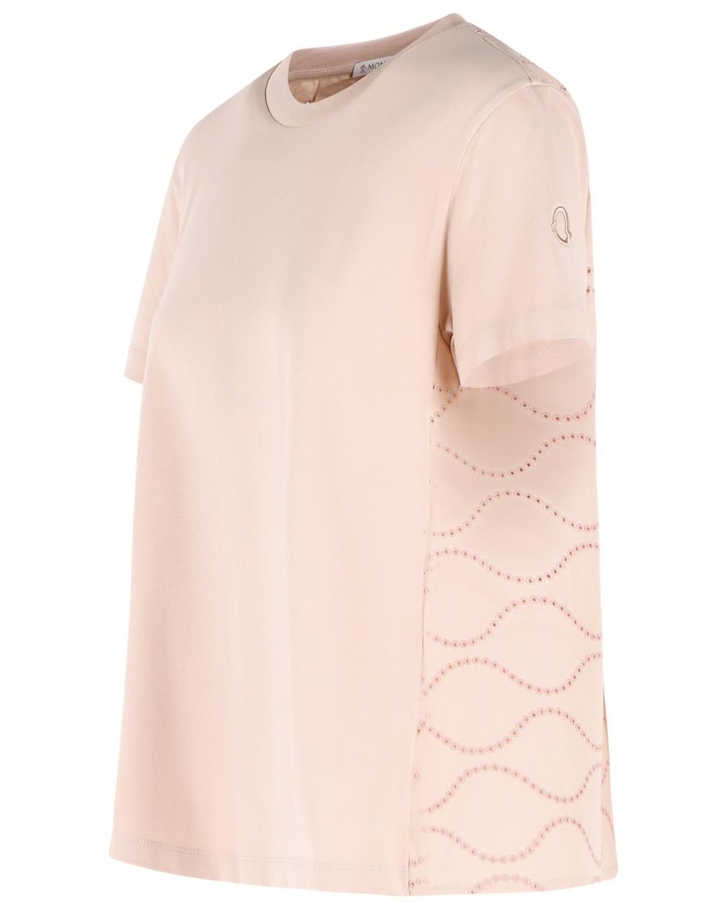 Moncler Pink Cotton T-Shirt