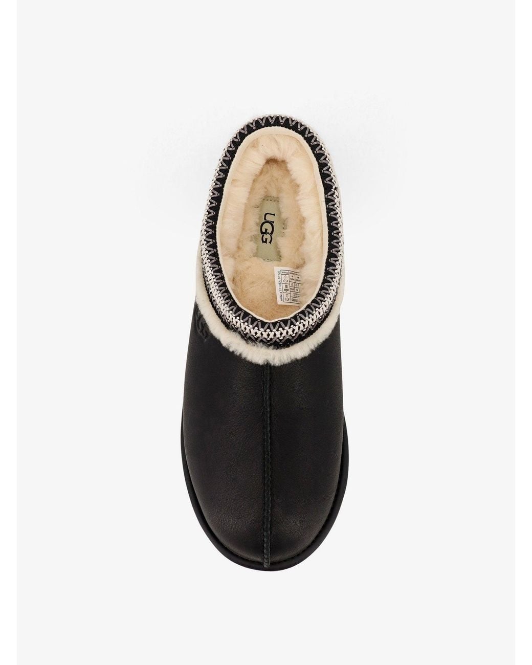 Ugg Black Genuine Leather Mini Slippers For for men