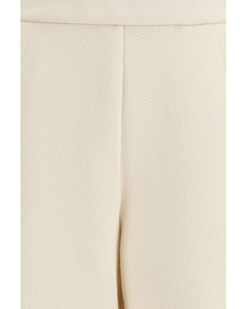 Max Mara Pure Natural Dente Pants Avorio