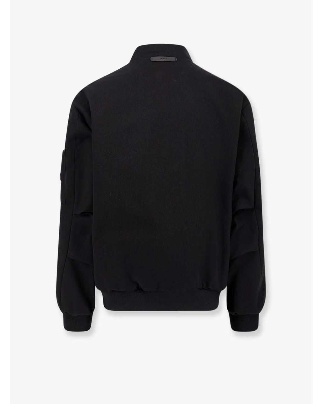 Hevò Black Castro Cotton Bomber Jacket for men