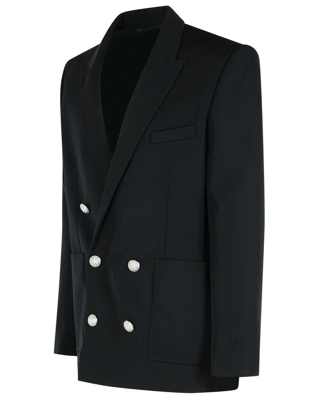 Balmain Black Virgin Wool Blazer for men