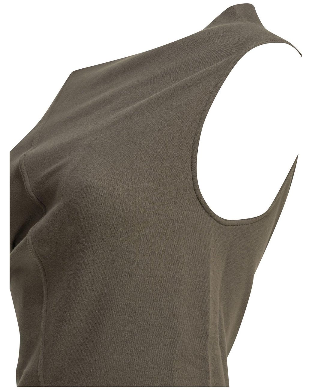 Rick Owens Brown Athena One-Shoulder Top