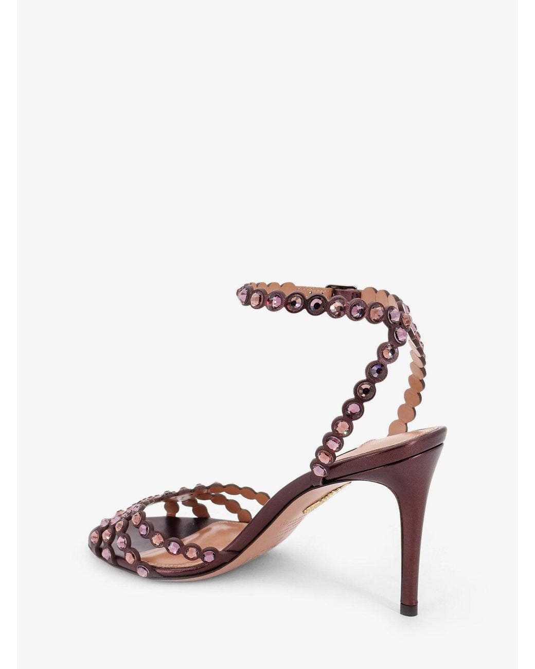 Aquazzura White Tequila Sandals With Crystal Detail