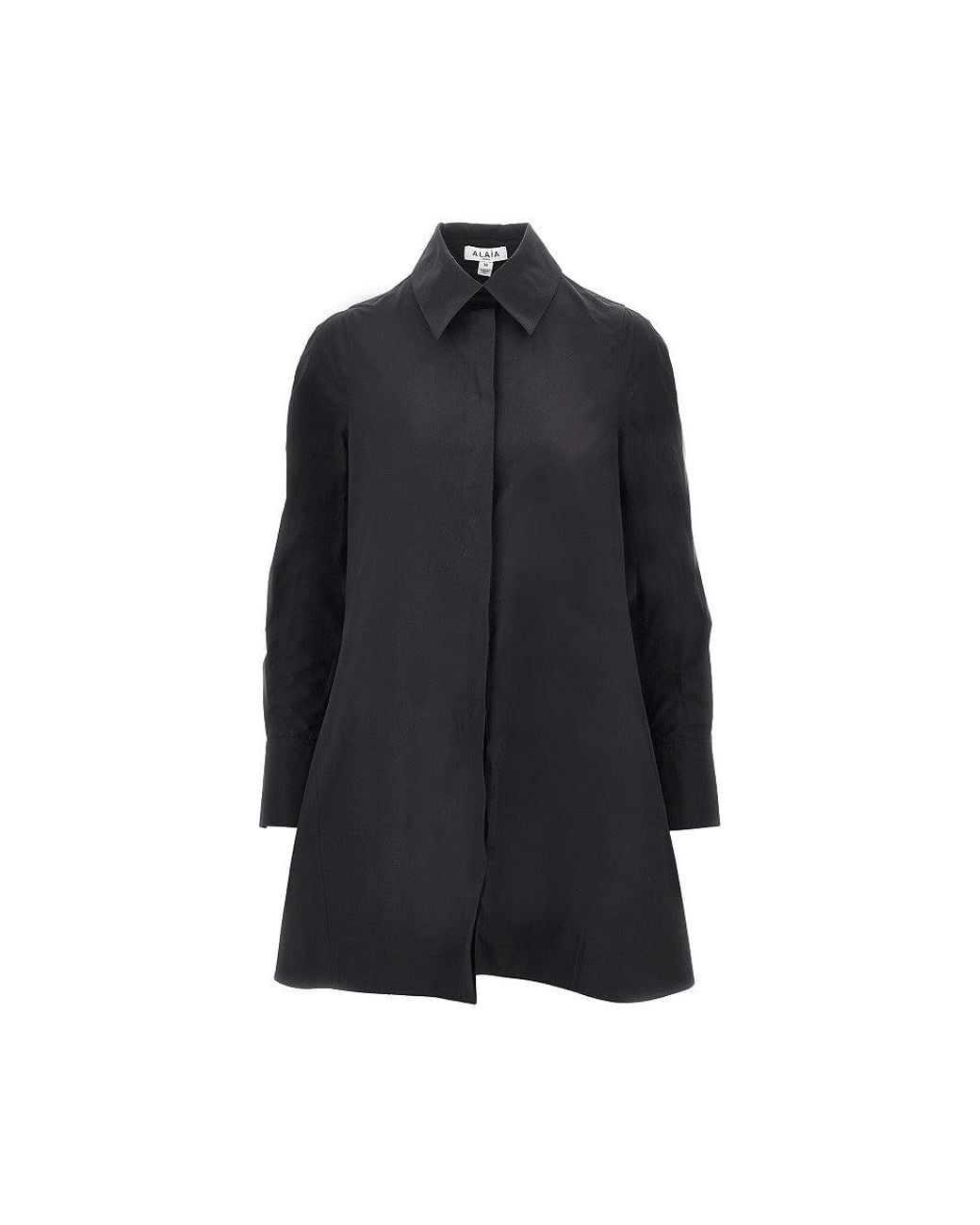 Alaïa Blue Poplin A-Line Mini Dress