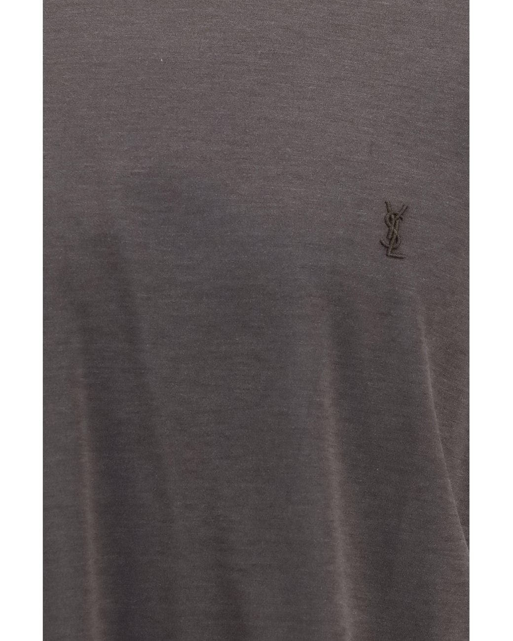 Saint Laurent Gray Silk And Cotton Cassandre T-Shirt T-Shirts for men
