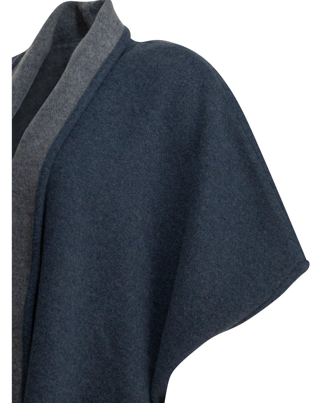Ferragamo Blue Easy Wide Cape