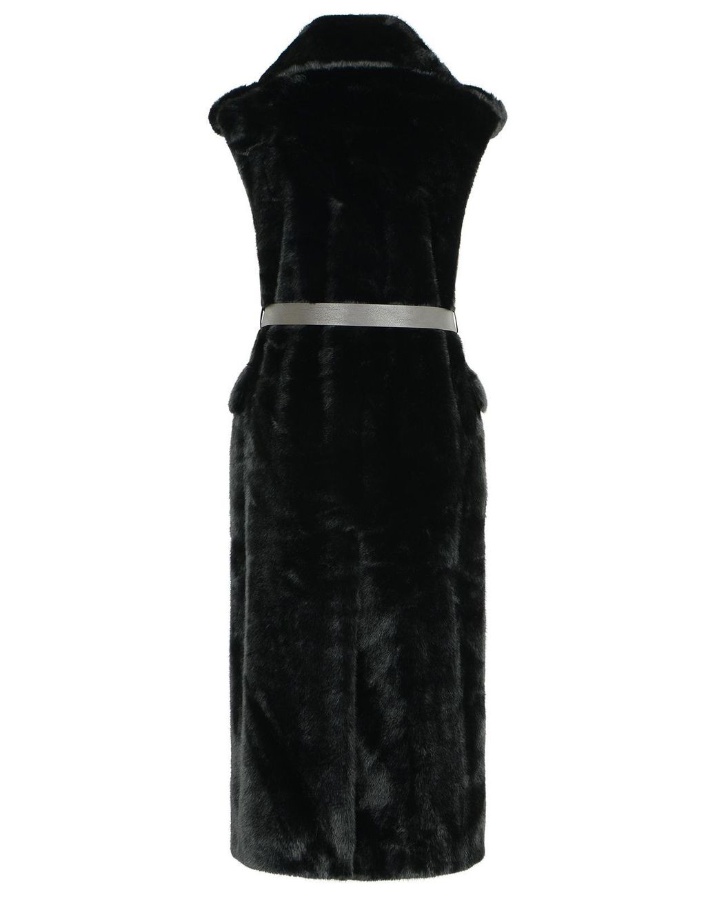 P.A.R.O.S.H. Black Faux Fur Coat