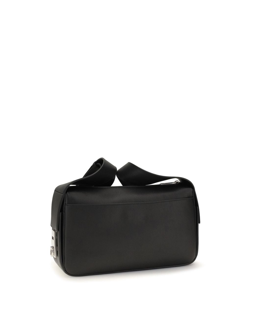 Ferragamo Black Hug Buckle Utility Shoulder Bag Nero for men
