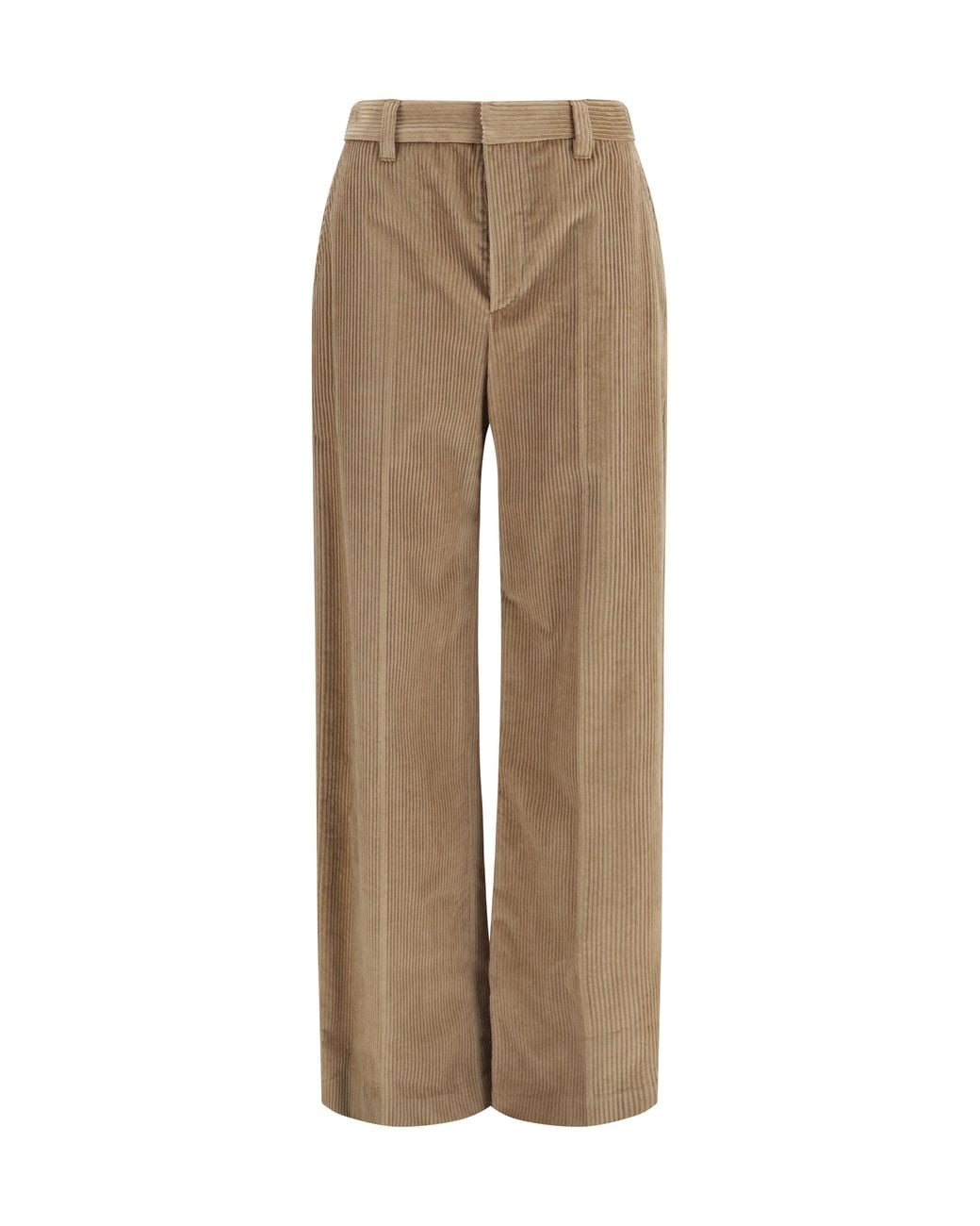 Brunello Cucinelli Natural Cotton Velvet Pants
