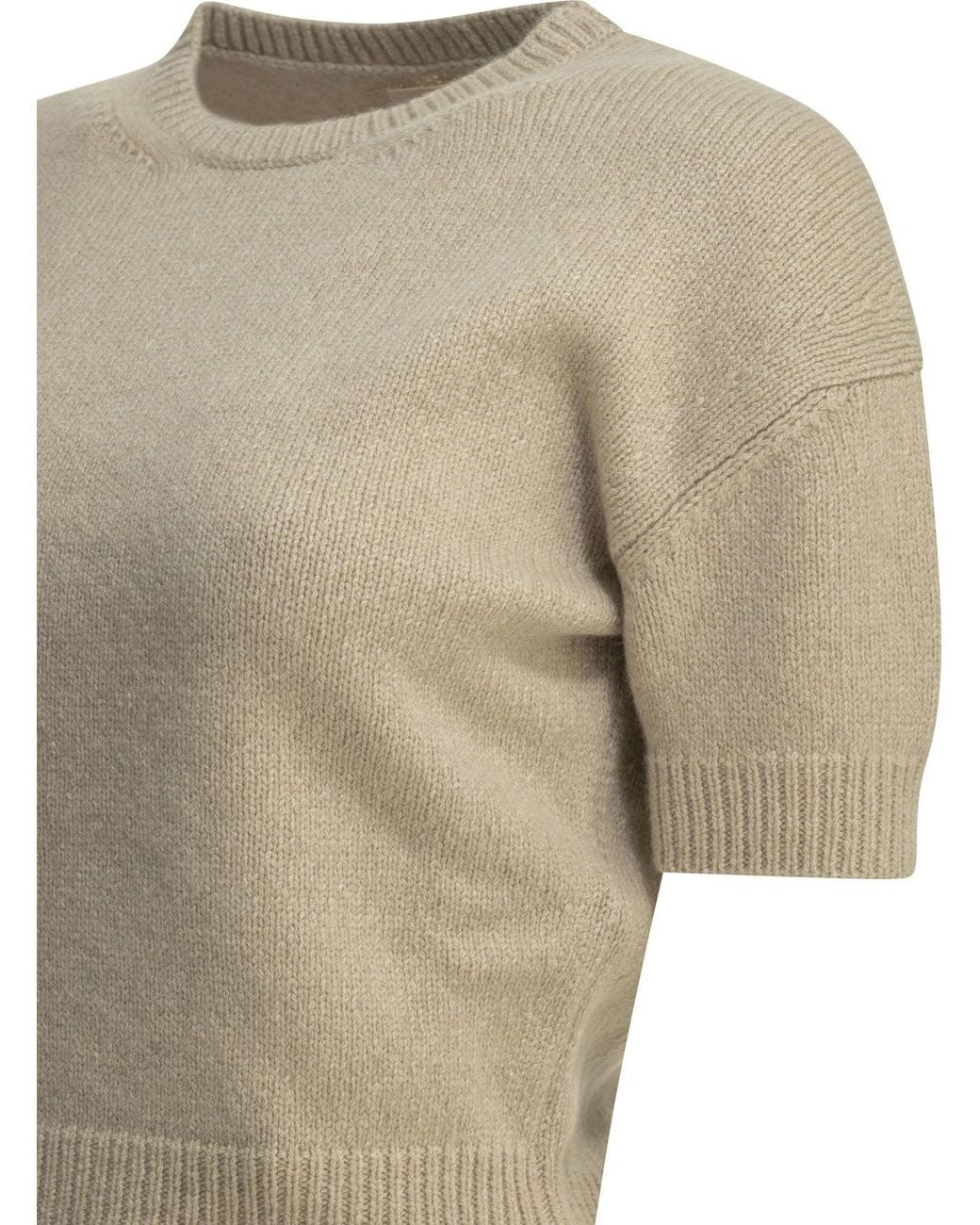 Khaite Natural "Golden" Crew-Neck Sweater