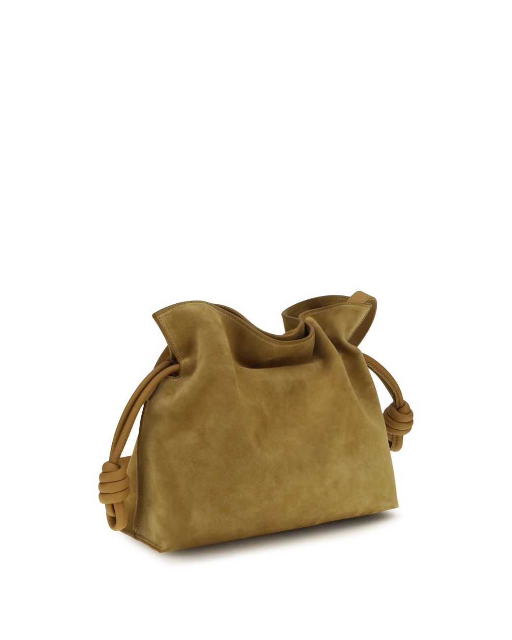 Loewe Metallic Medium Flamenco Clutch Ochre