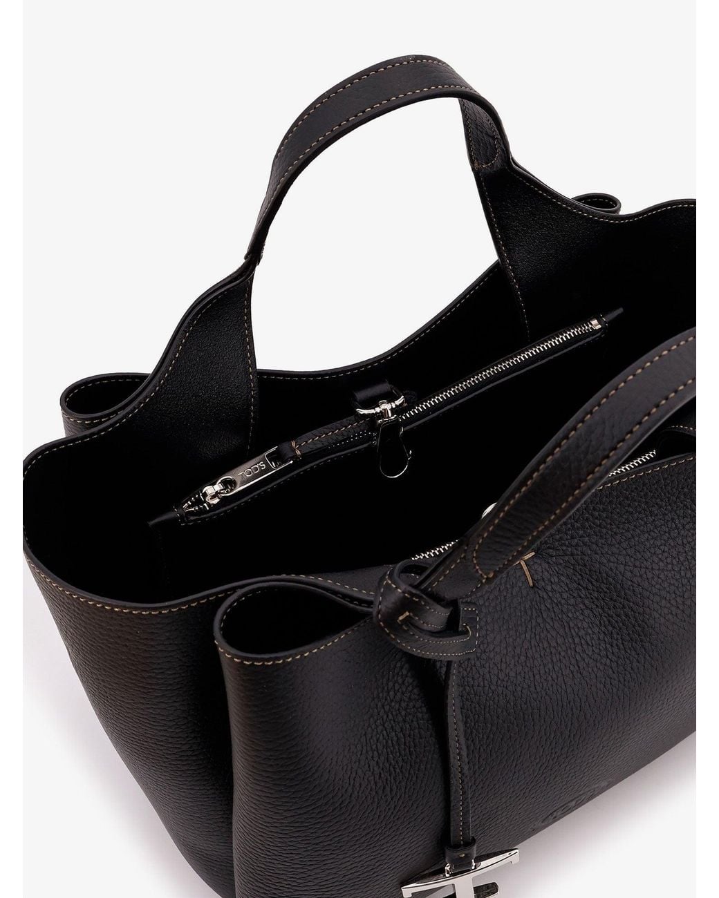 Tod's Black Leather Shoulder Bag