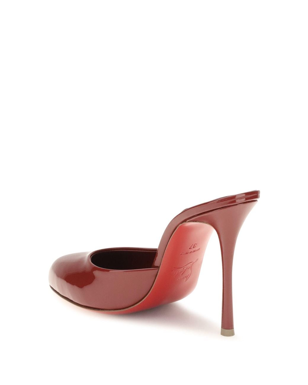 Christian Louboutin Pink Dolly Patent Leather Mules Empire