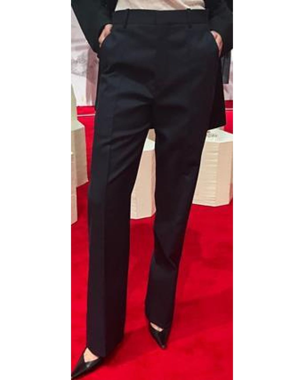 Bottega Veneta Red Wool Trousers