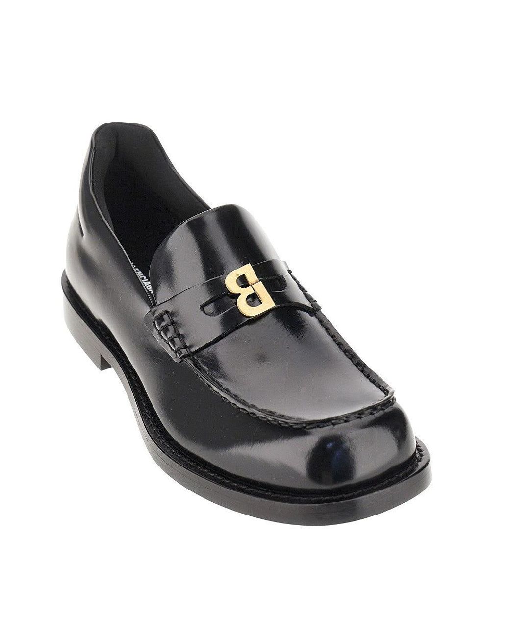 Balenciaga Blue Spazzolato Leather 'Comfy' Loafers