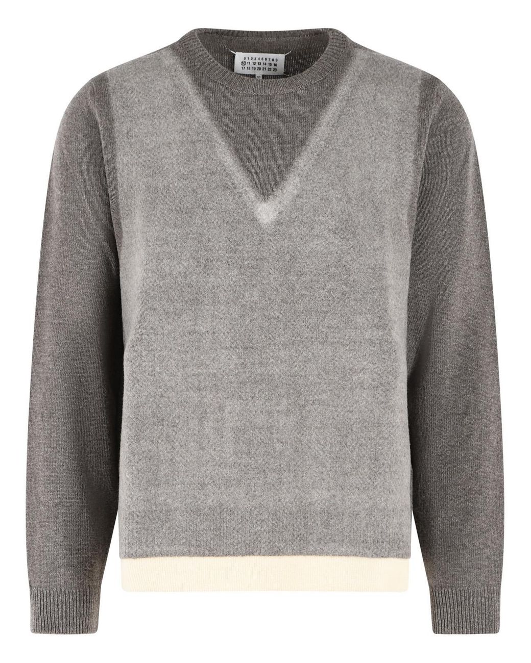 Maison Margiela Gray 'Fused' Virgin Wool Sweater for men