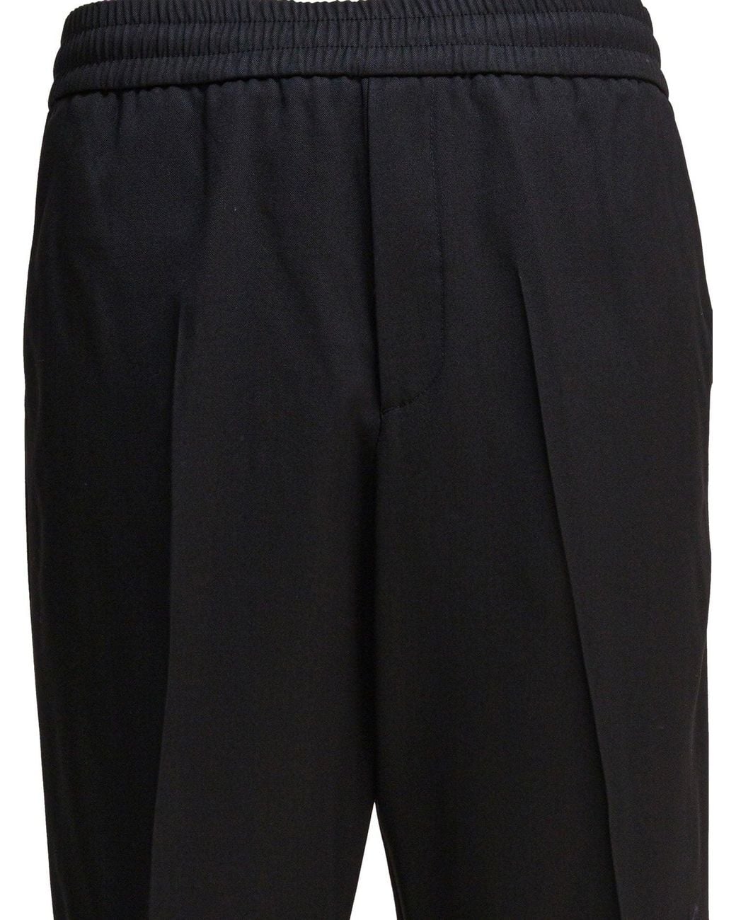 Golden Goose Deluxe Brand Black Wool Trousers for men