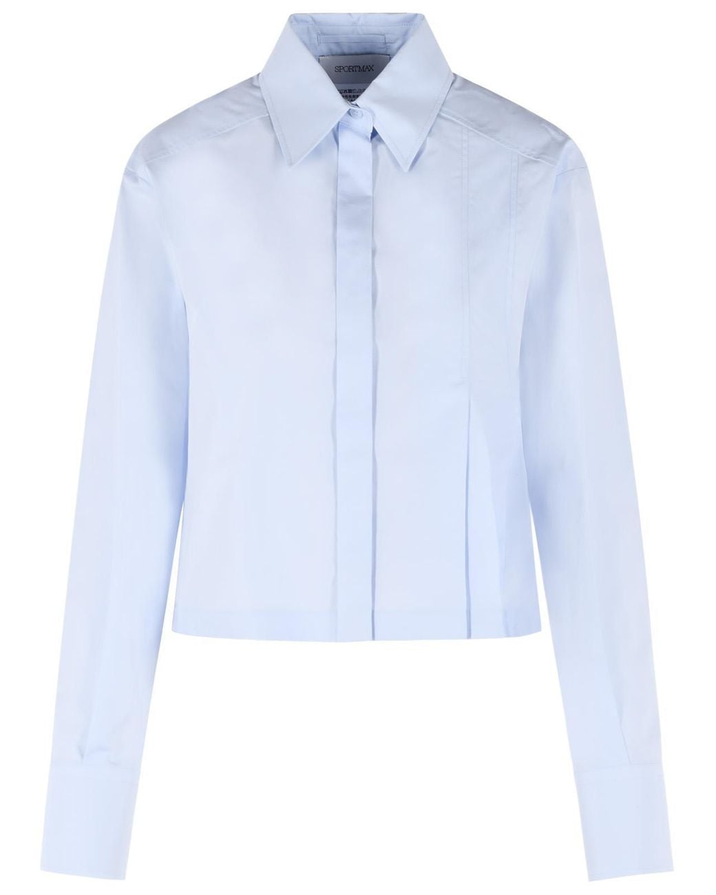 Sportmax Blue 'Certo' Cropped Shirt
