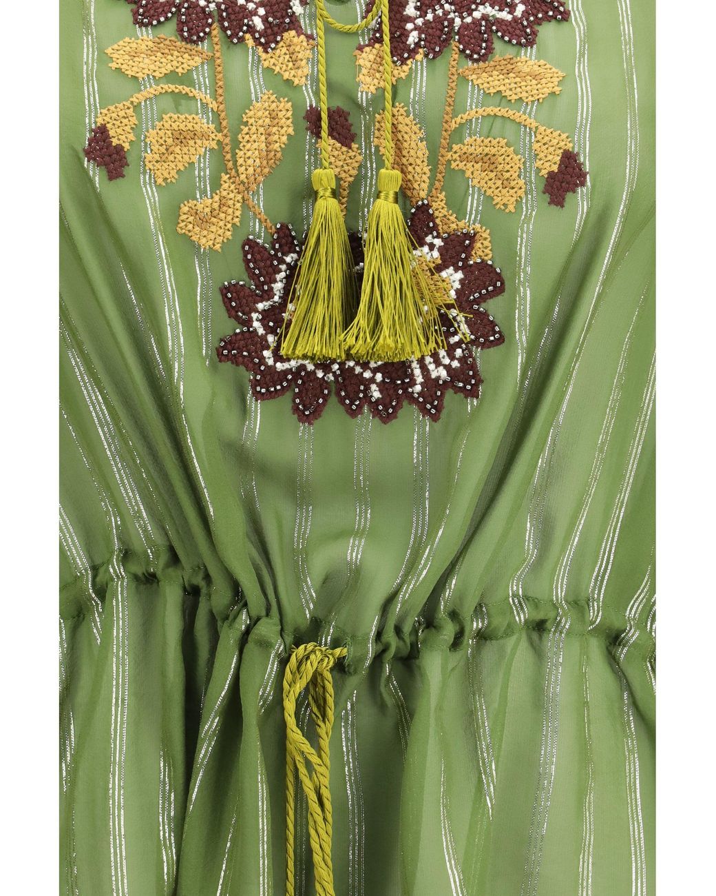 Valentino Green Lurex Silk Shirt