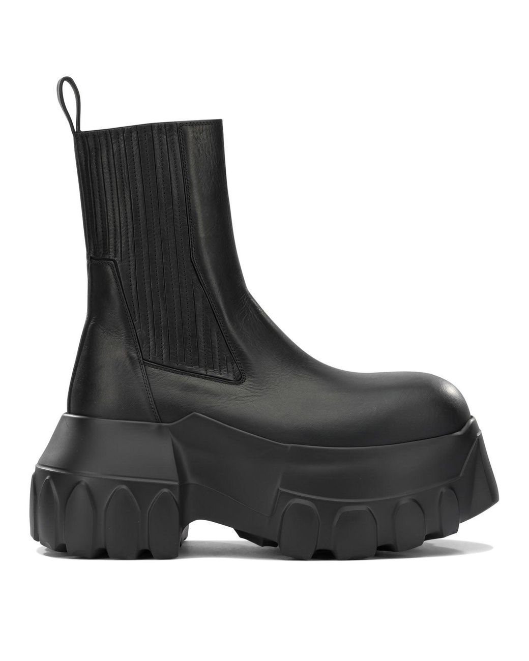 Rick Owens Black "Beatle Mega Tractor" Pull-On Boots
