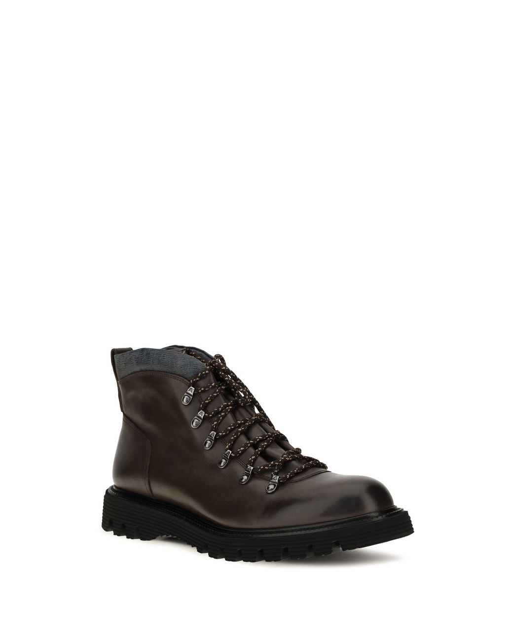 Fratelli Rossetti White Leather Lace-Up Boots Dark for men