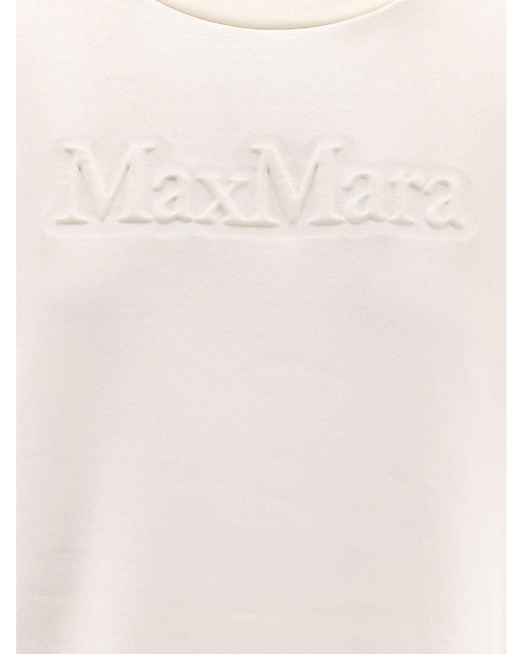 Max Mara White Silk And Cotton Blend Berma Sweatshirt