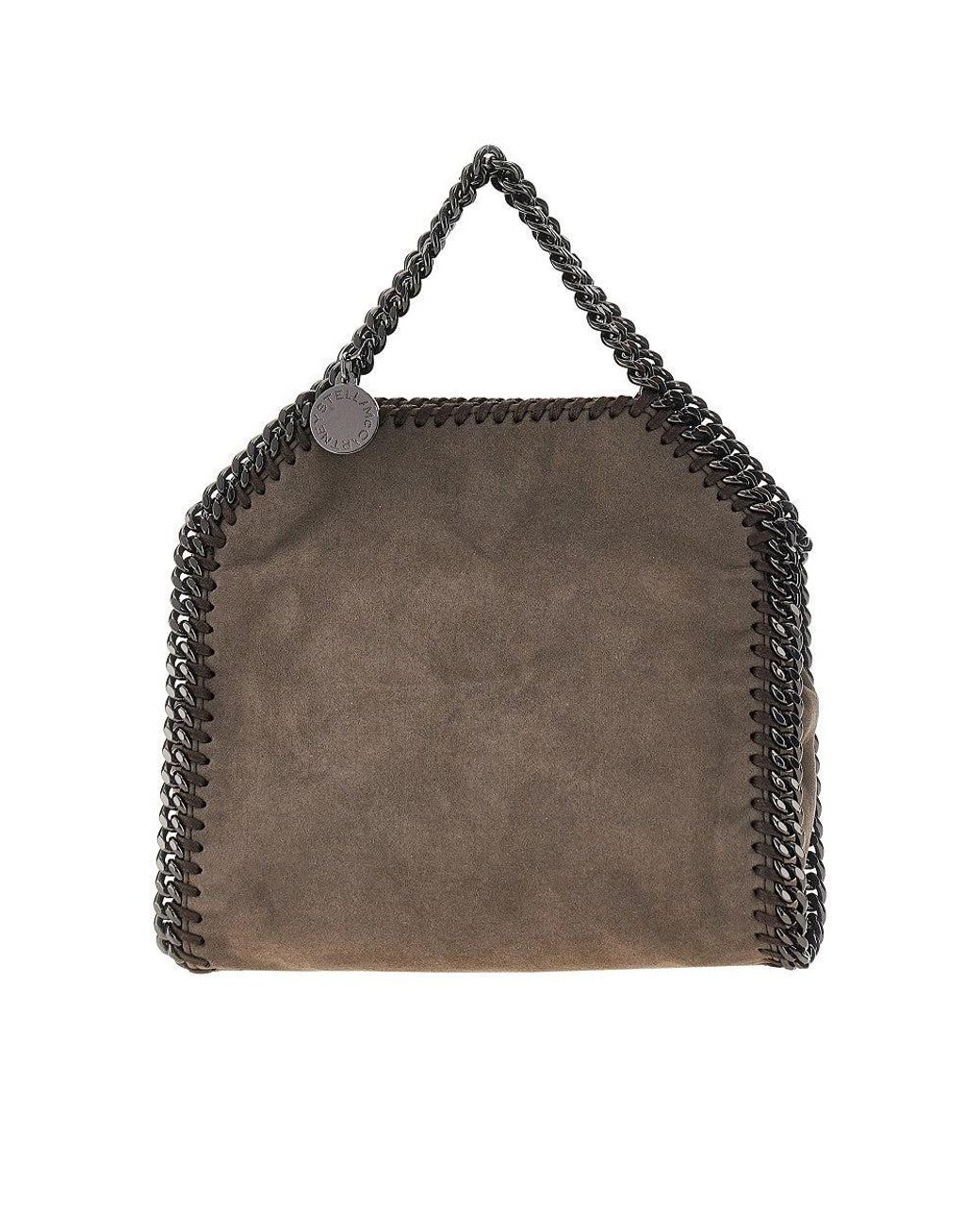 Stella McCartney Brown Alter Suede Tiny Falabella Bag