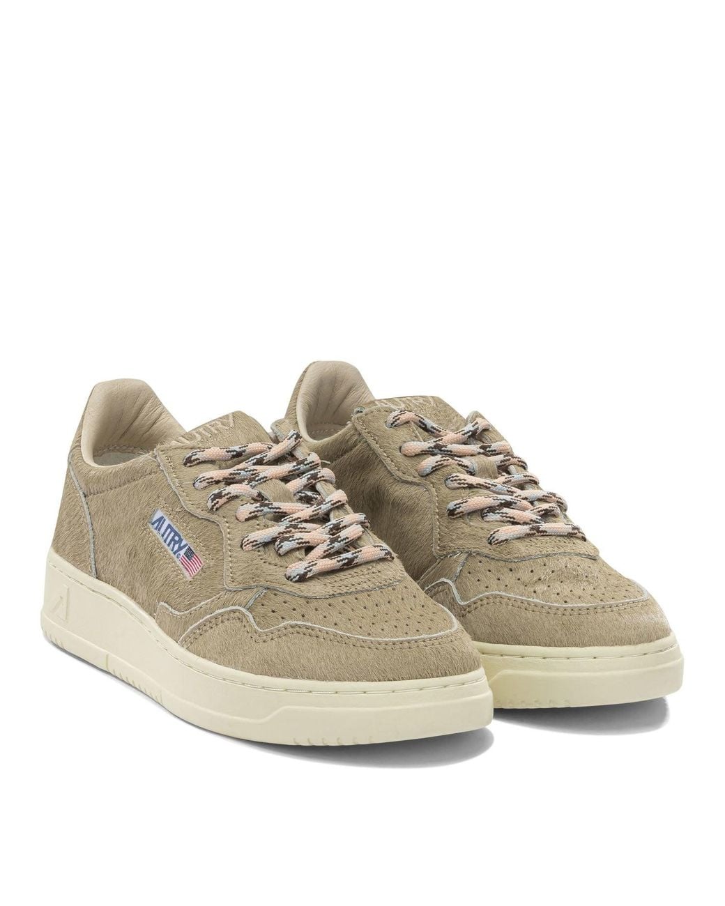 Autry Brown Pony Skin Effect "Medalist Low" Sneaker
