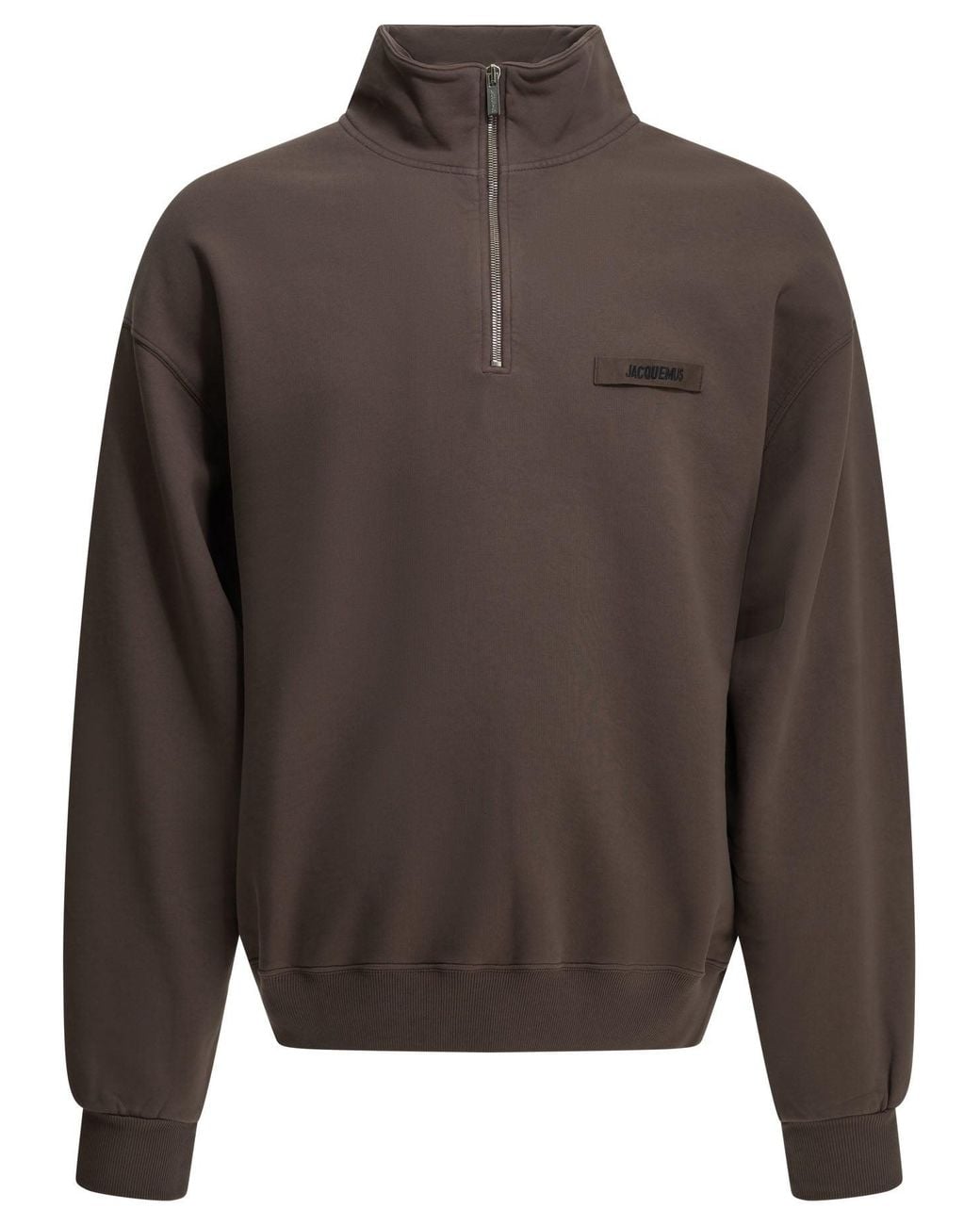 Jacquemus Gray Le Camionneur Gros Grain Half Zip Sweatshirt