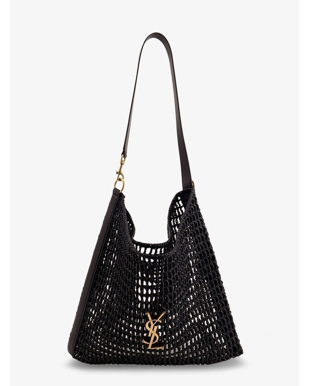 Saint Laurent Black Raffia Shoulder Bag for men