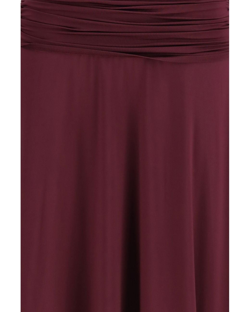 Self-Portrait Red Ruched Midi Dress