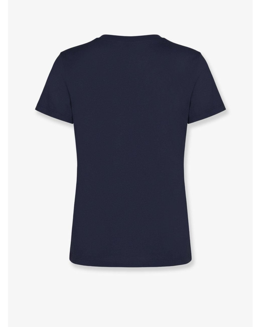 Max Mara Blue Papaia Cotton T-Shirt With Monogram