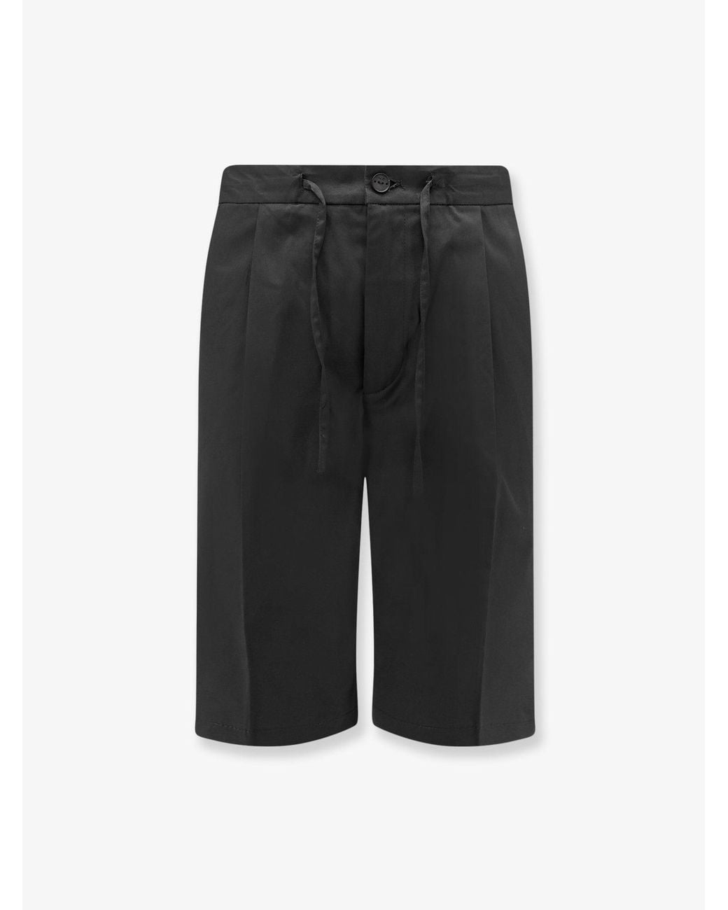 Hevò Black Torre Lapillo Cotton Shorts for men