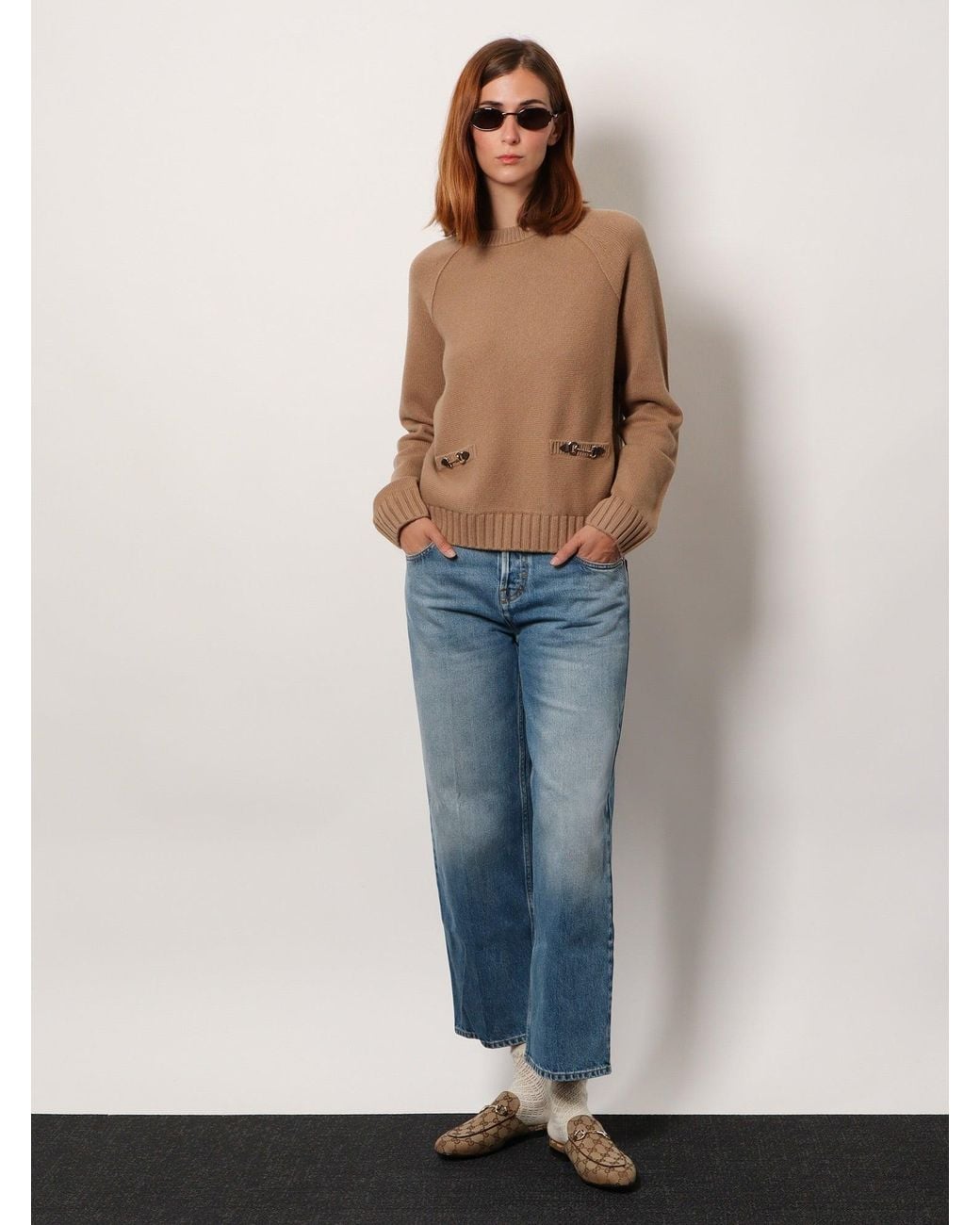 Gucci Blue Cotton Jeans With Rosso Ancora Naplak Tag