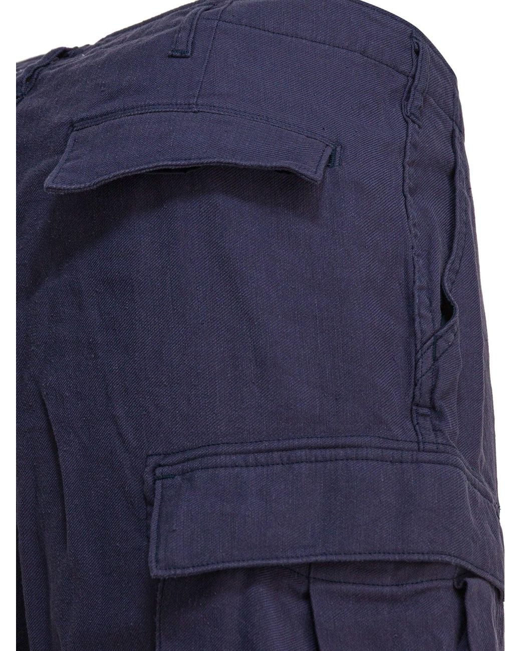 Nonnative Blue Linen Cargo Shorts for men