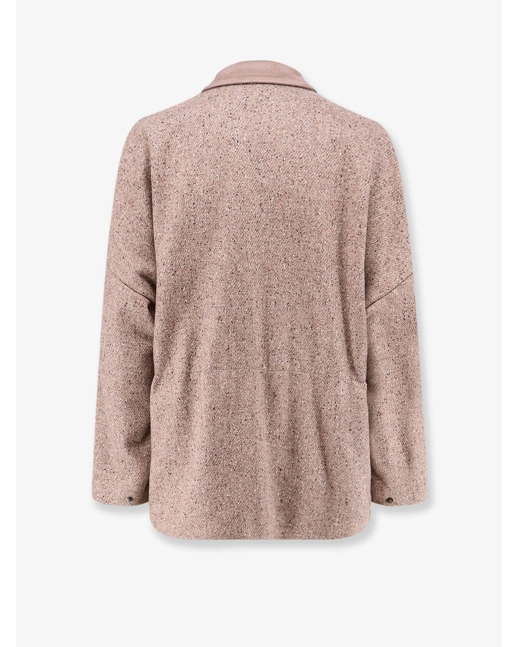 Hevò Pink Casteldelmonte Wool Blend Coat