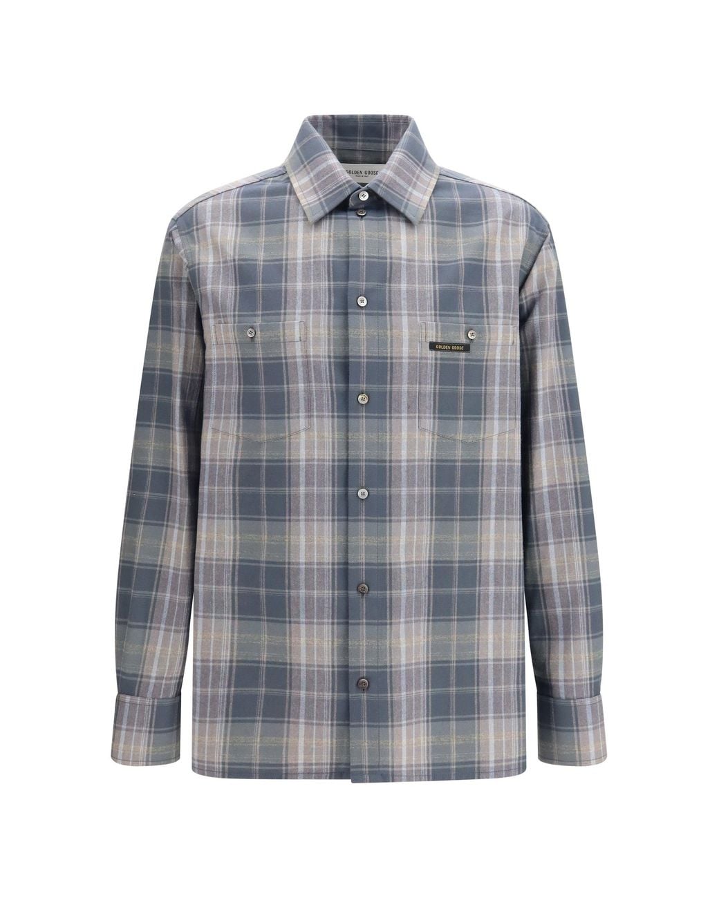 Golden Goose Deluxe Brand Gray Journey Checked Shirt for men