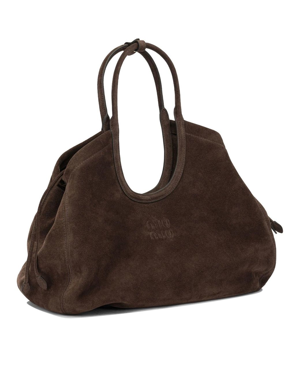 Miu Miu Brown "Ivy" Large Shoulder Bag