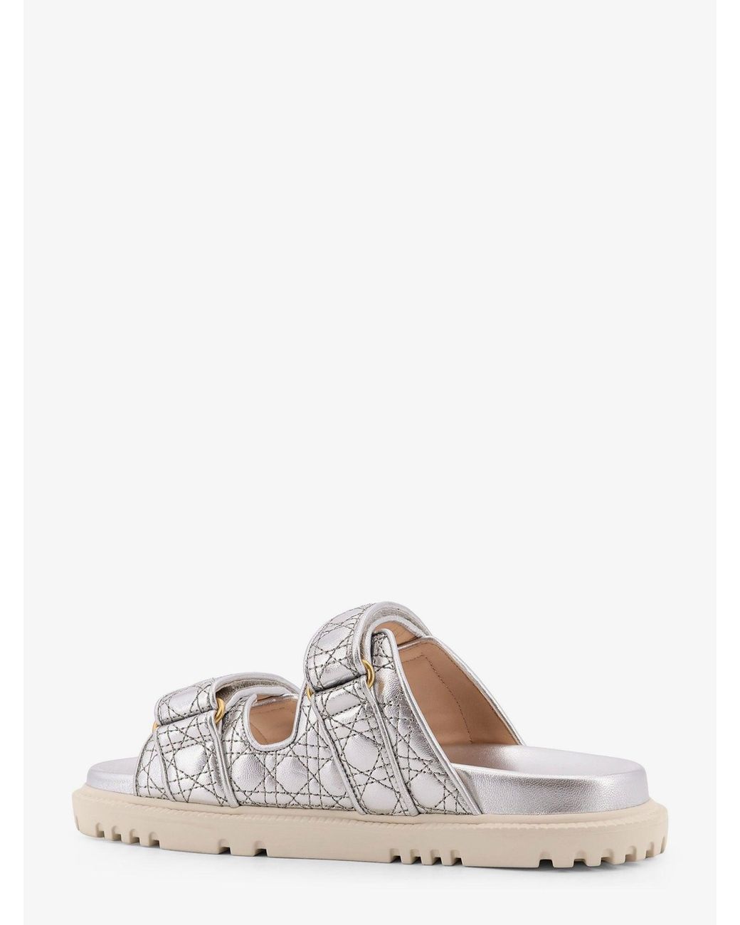 Dior White Dior Dioract Leather Sandals