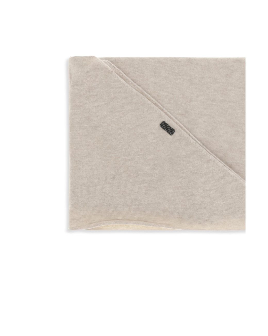 Brunello Cucinelli White Cashmere Scarf