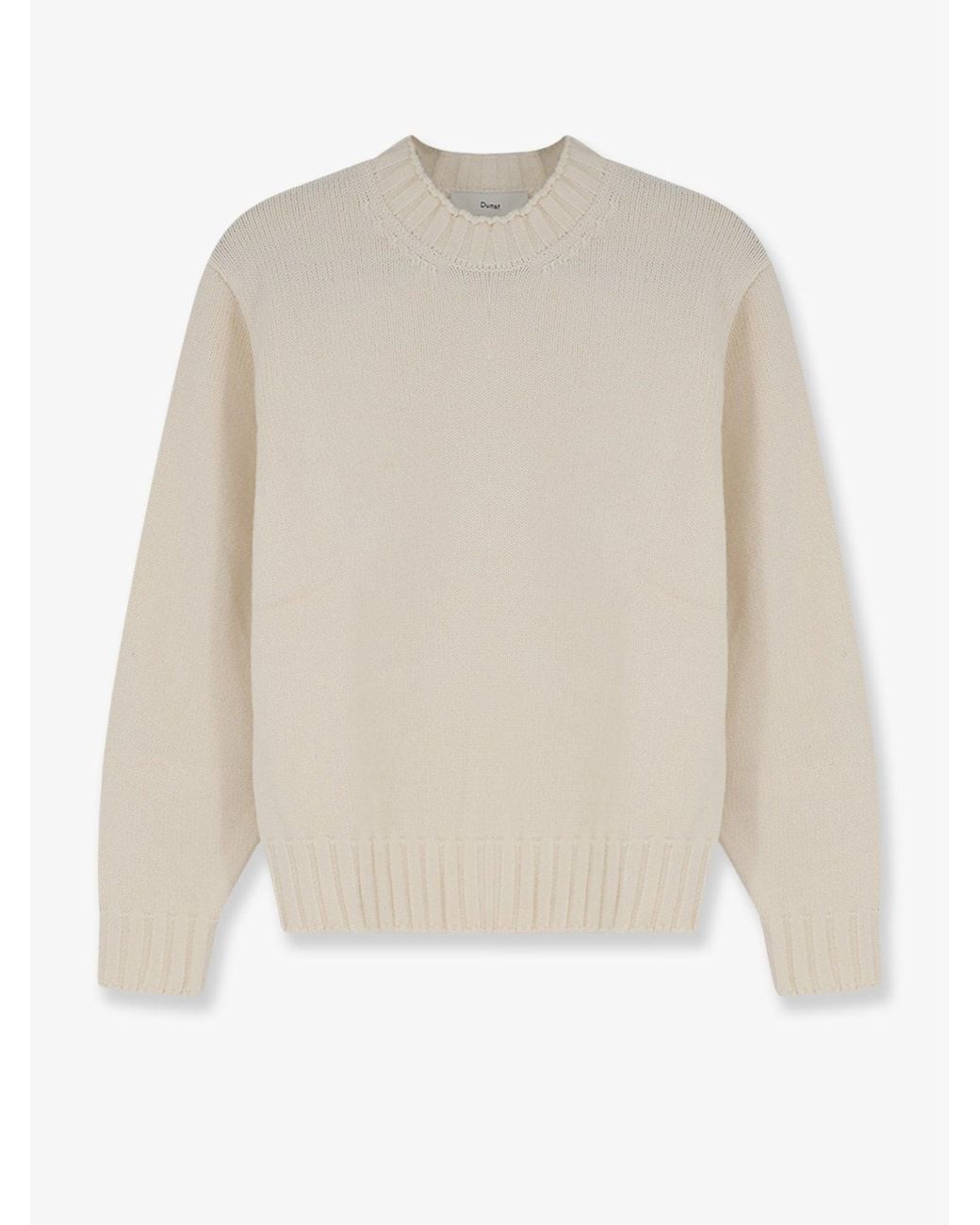 DUNST White Chunky Roll Neck Sweater Ivory