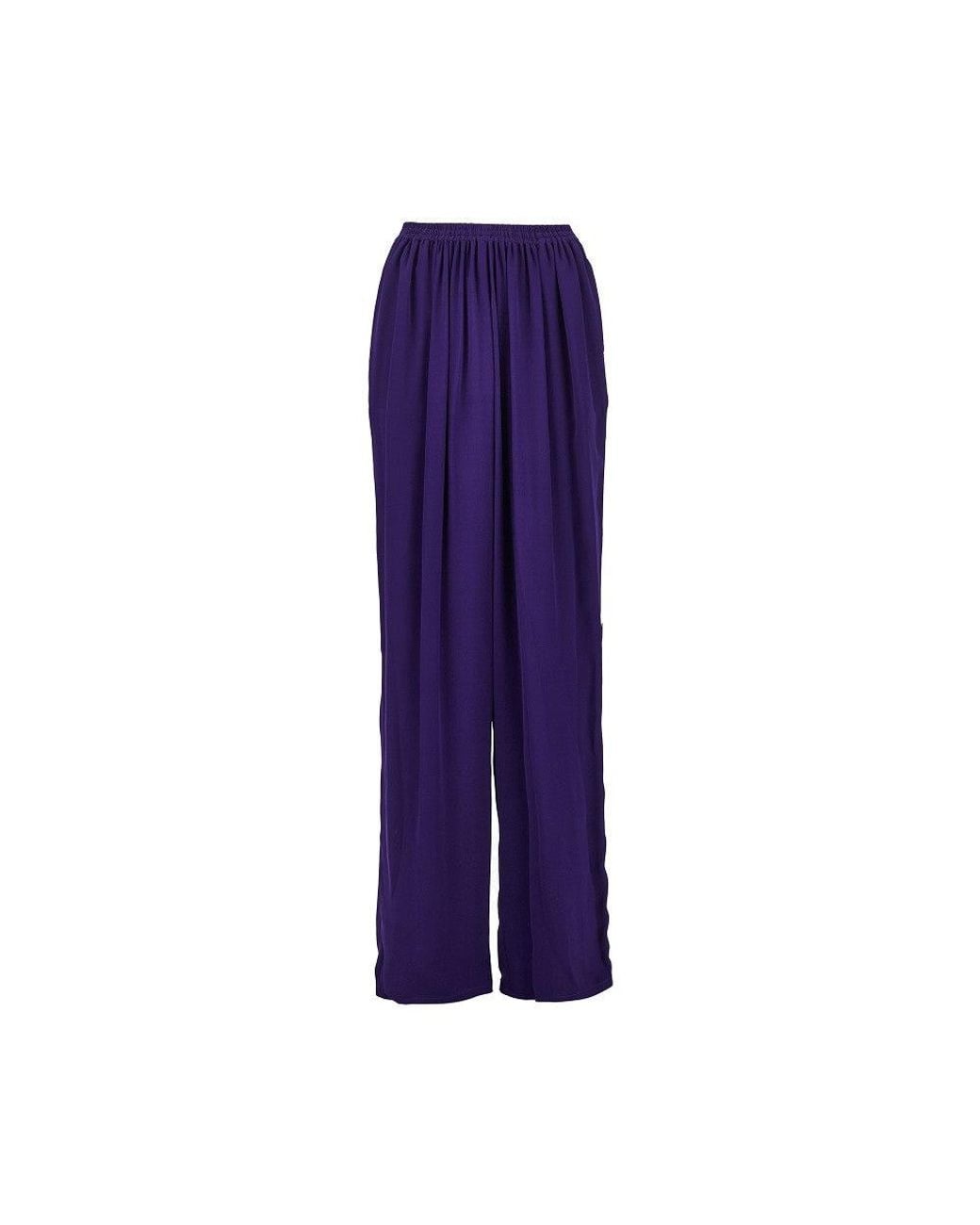 Alaïa Purple Elasticated Waist Cady Pants