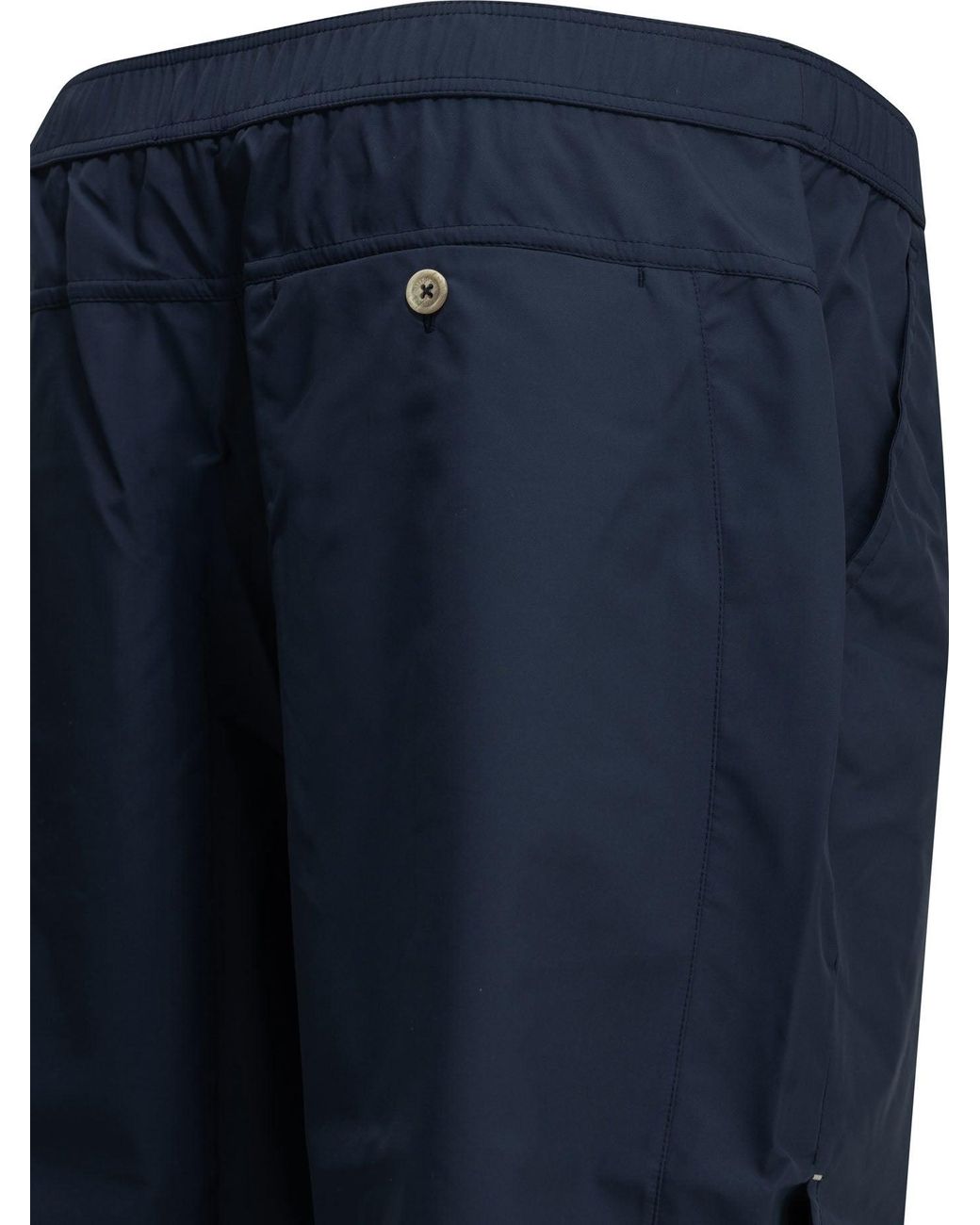 Brunello Cucinelli Blue Logo Shorts for men