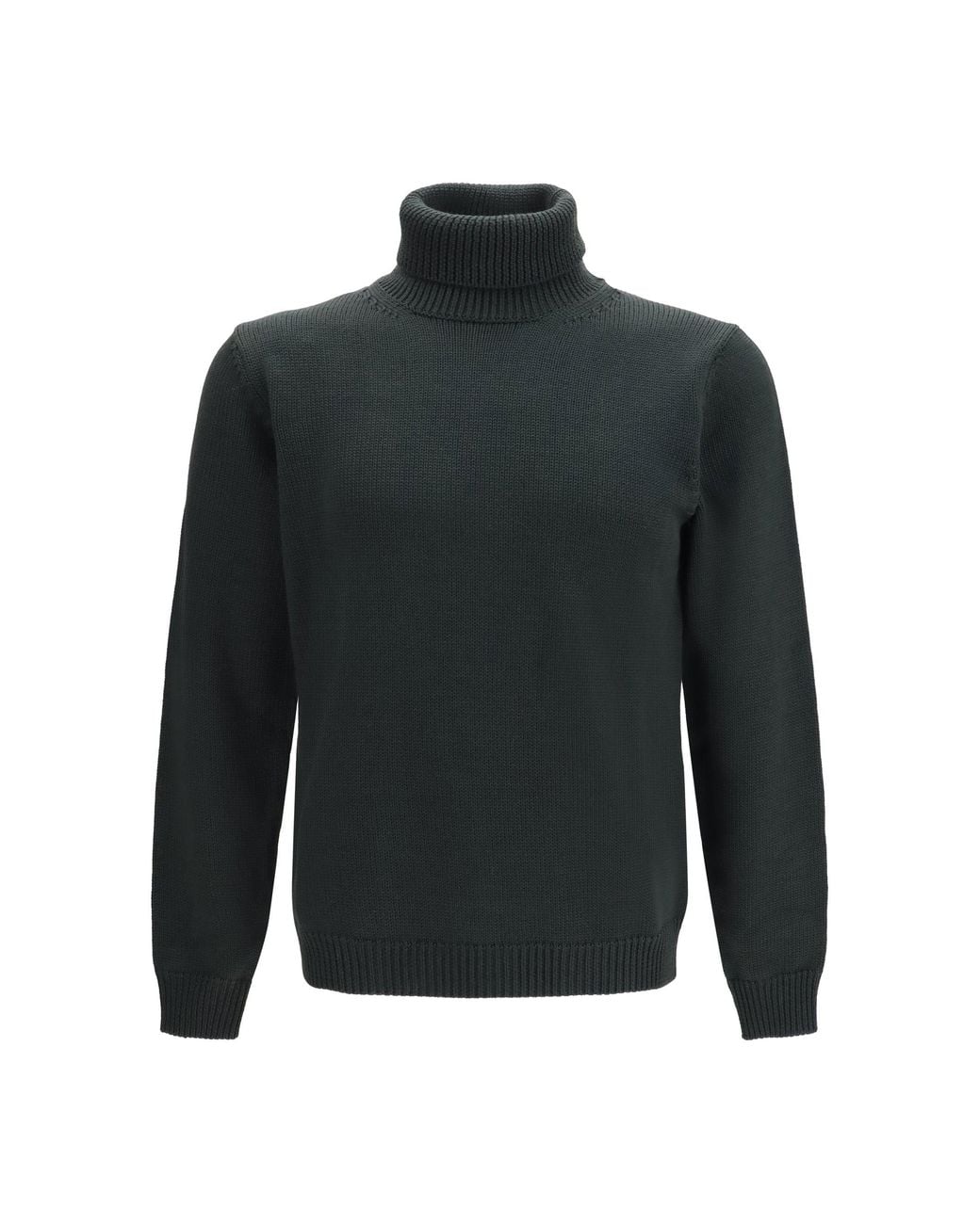 Roberto Collina Gray Turtleneck Wool Sweater for men