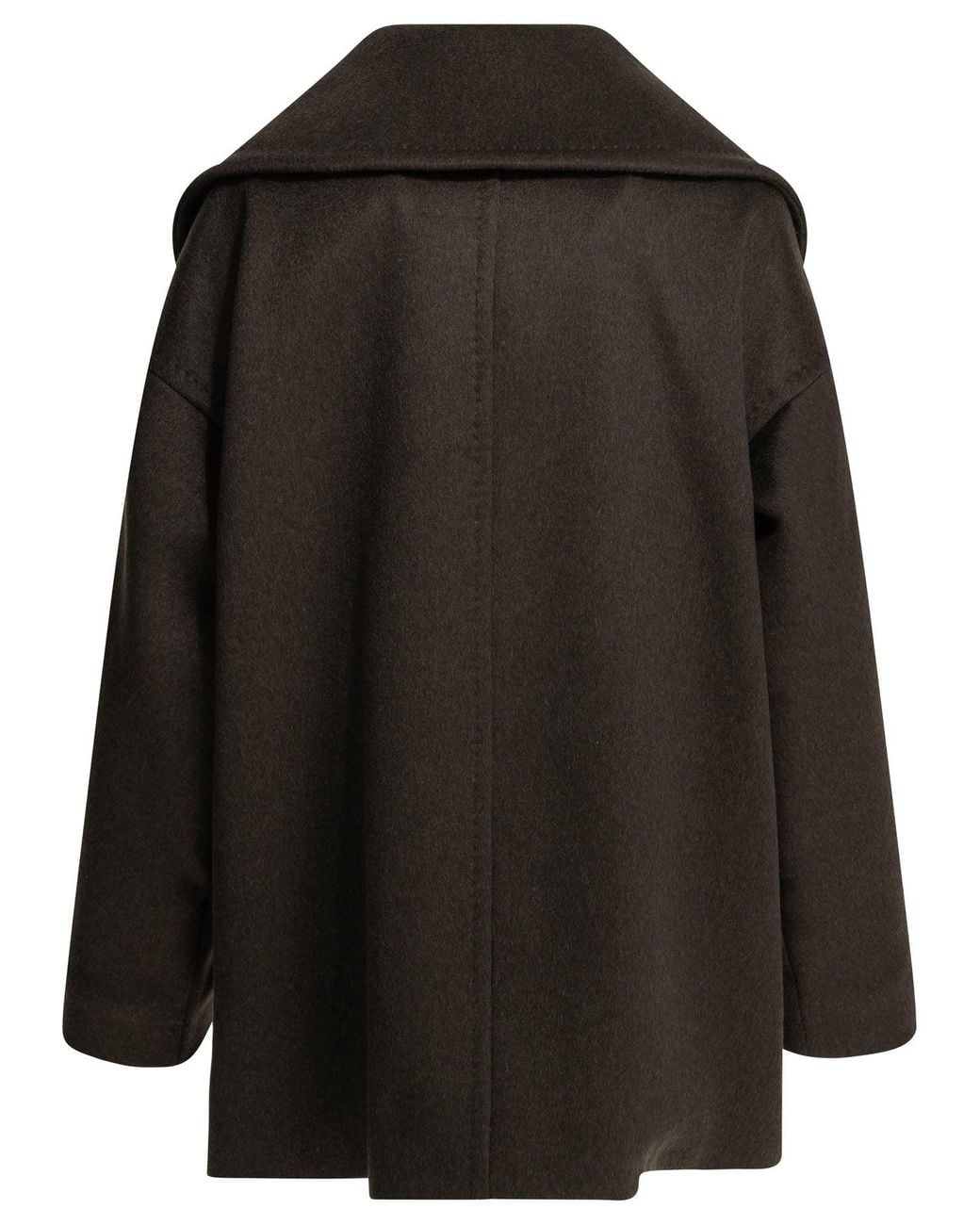 Max Mara Black Double-Breasted Cashmere Coat
