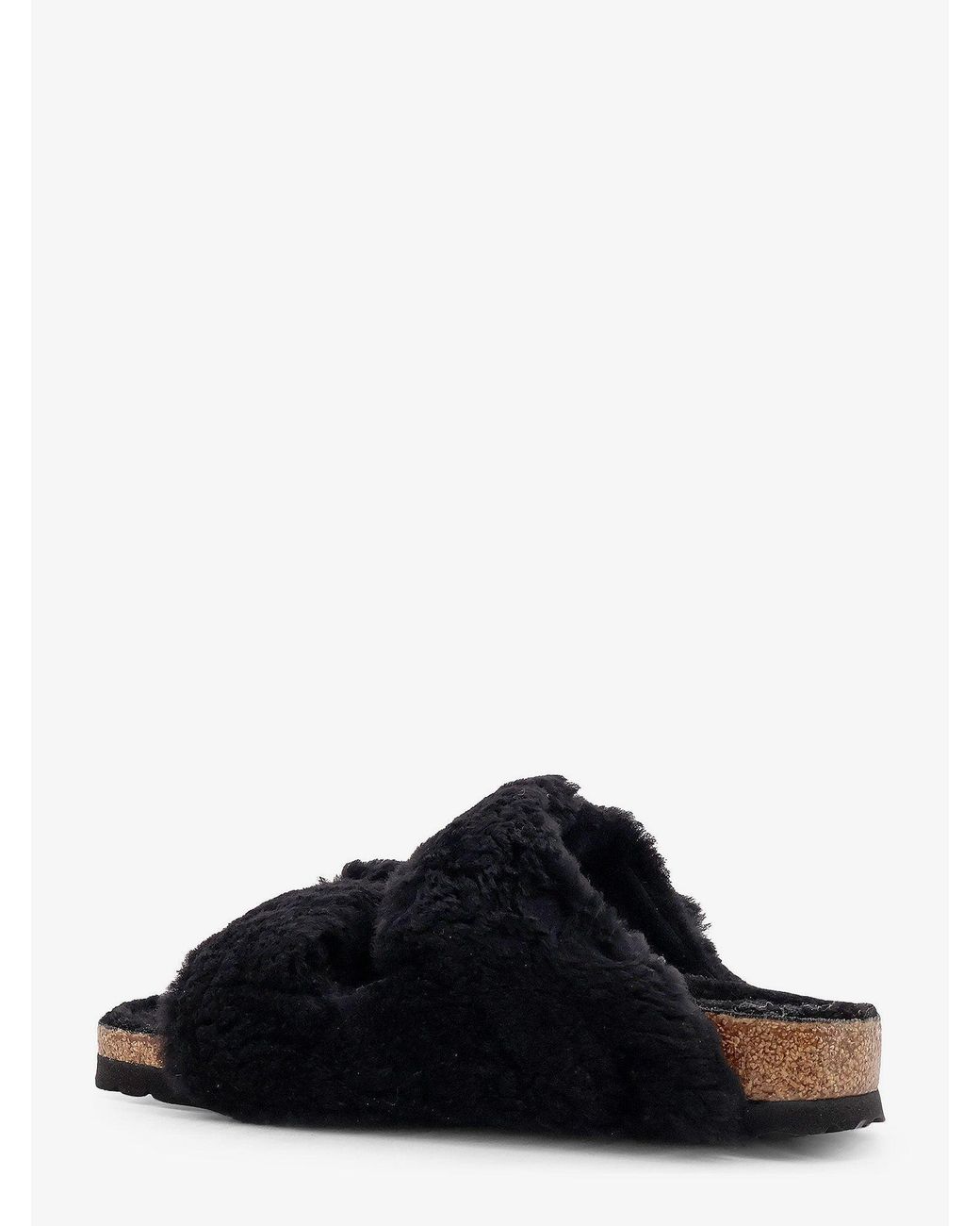 Birkenstock Black Arizona Big Buckle Teddy Sandals