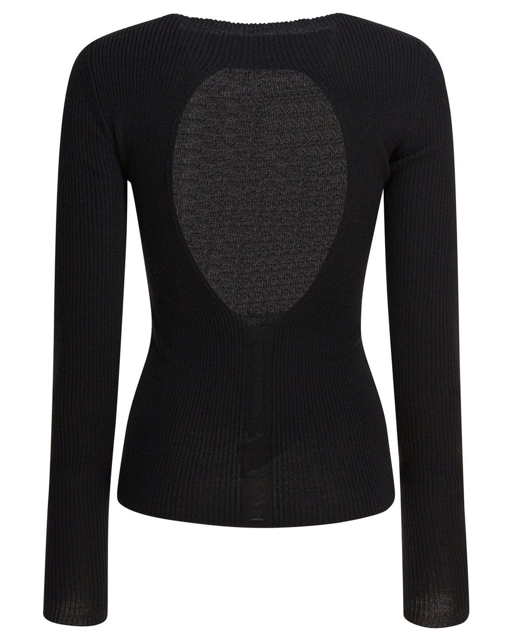 Rick Owens Black Ribbed Sweater