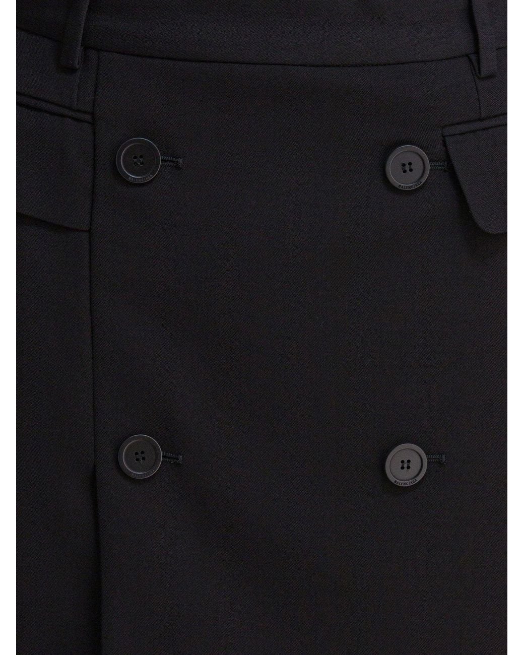 Balenciaga Black Wool Skirt Viscose